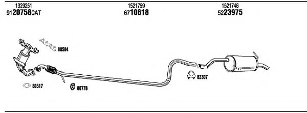 FONOS FOK28236A Exhaust System